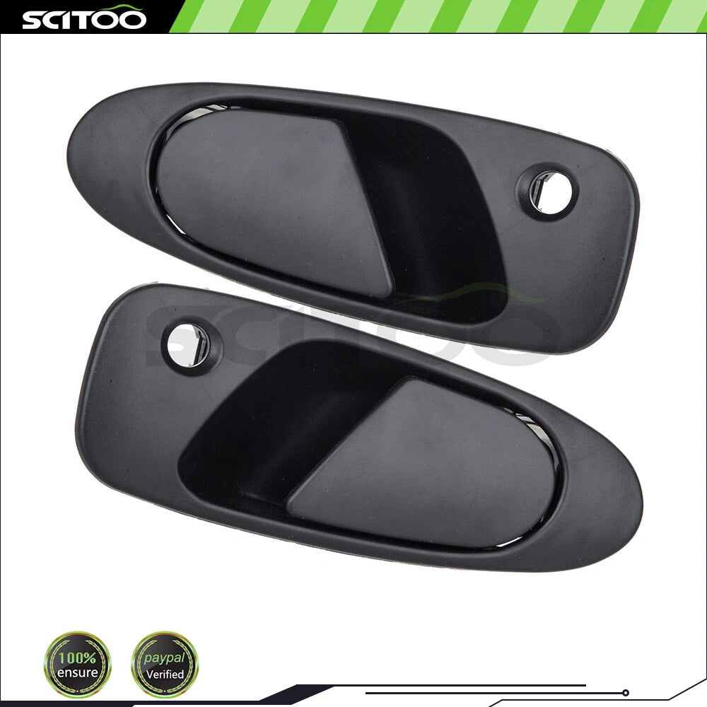 Pair of Black Exterior Door Handles for Honda Civic (1992–1995)