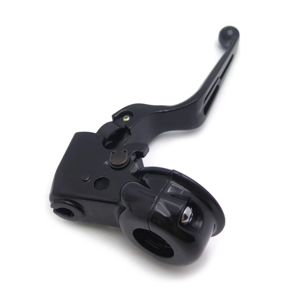 Black Clutch Lever with Mount Bracket for Harley Dyna/Softail (2008–2014)