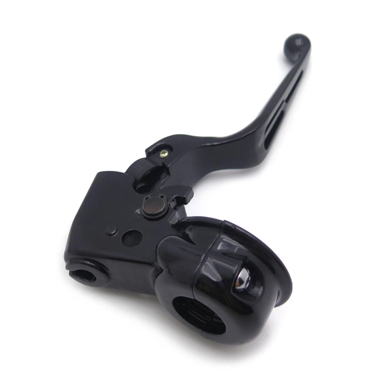 Black Clutch Lever with Mount Bracket for Harley Dyna/Softail (2008–2014)