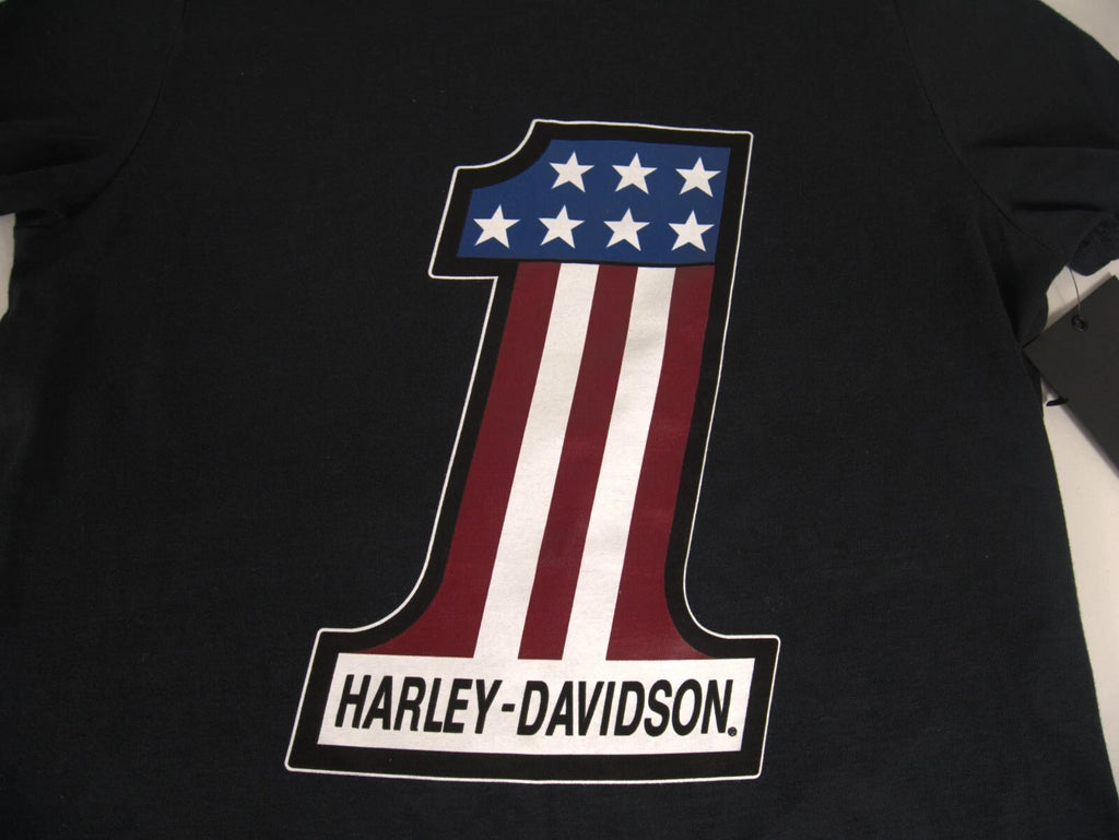 Women's Harley-Davidson #1 Race Graphic Tee, Black, Size Small