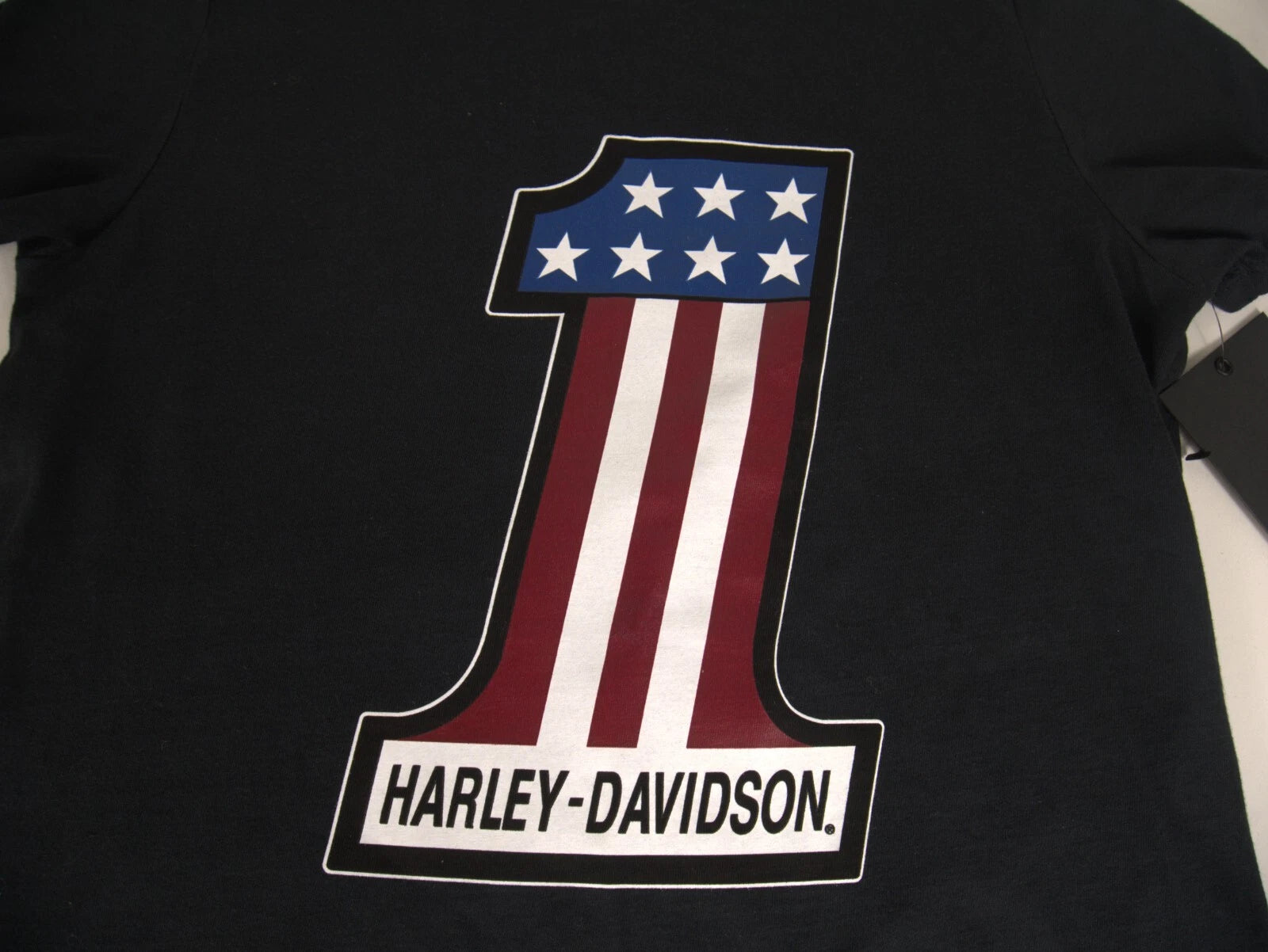 Women's Harley-Davidson #1 Race Graphic Tee, Black, Size Small