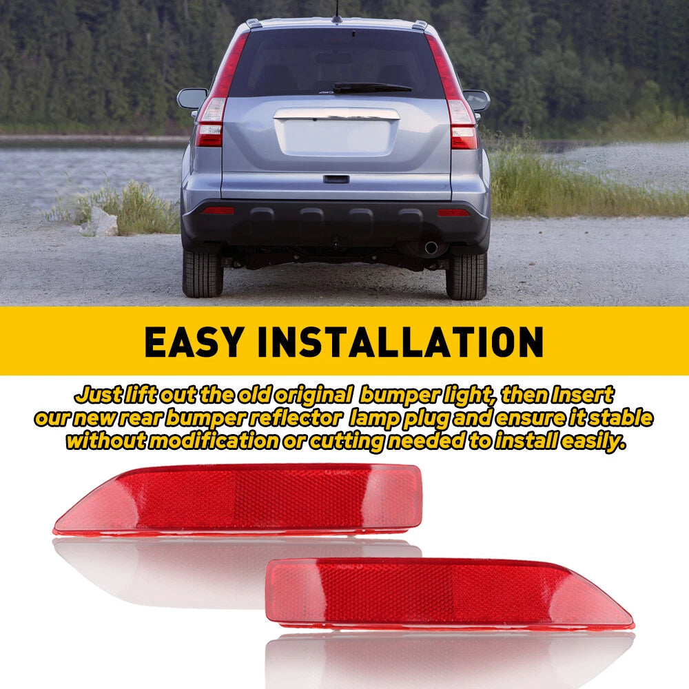 Pair Rear Bumper Reflector Lights for Honda CR-V (2007–2009)