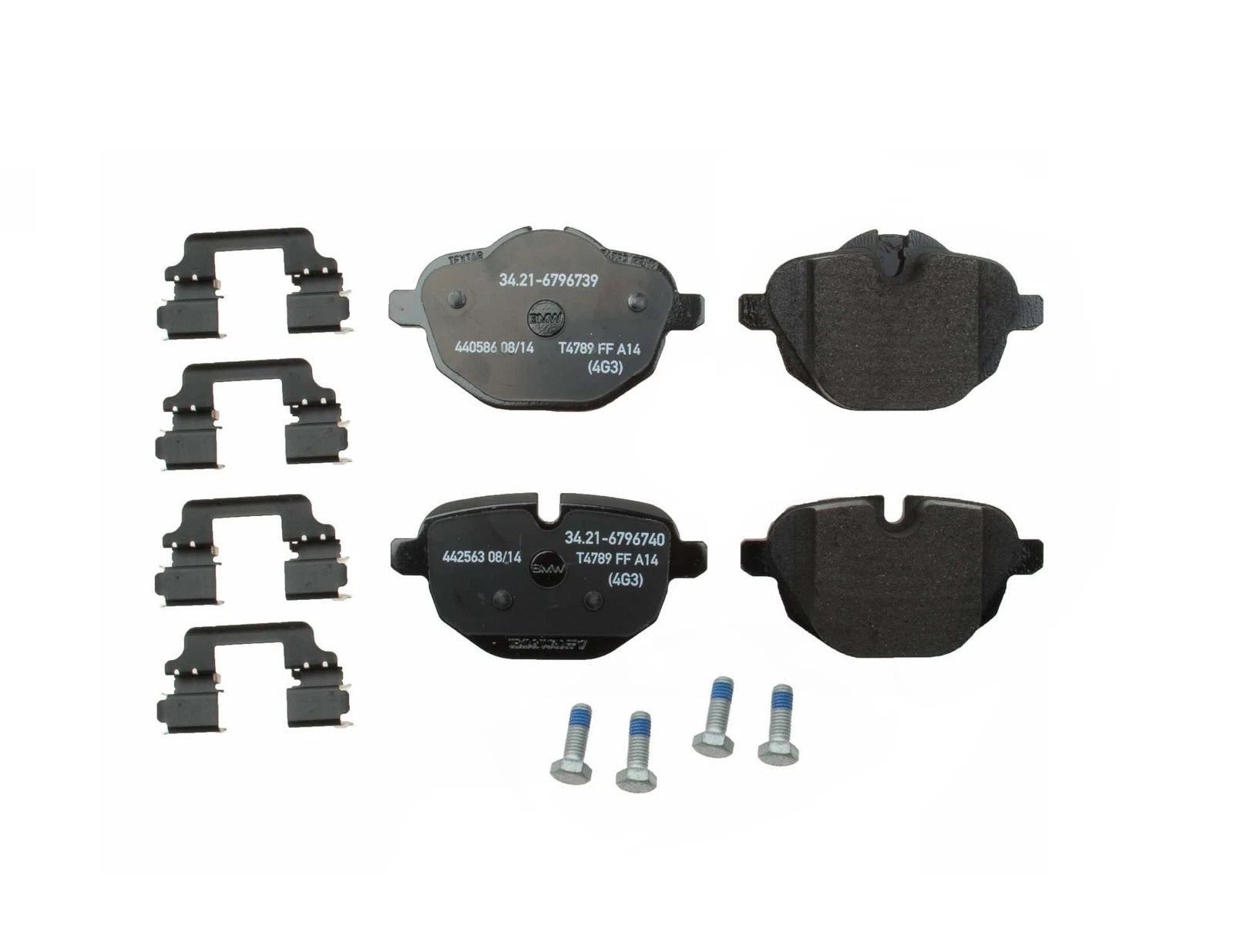 Set of 4 Rear Disc Brake Pads for BMW F25 F26 X3 X4 Z4 (2011–2018) 34 21 6 796 741