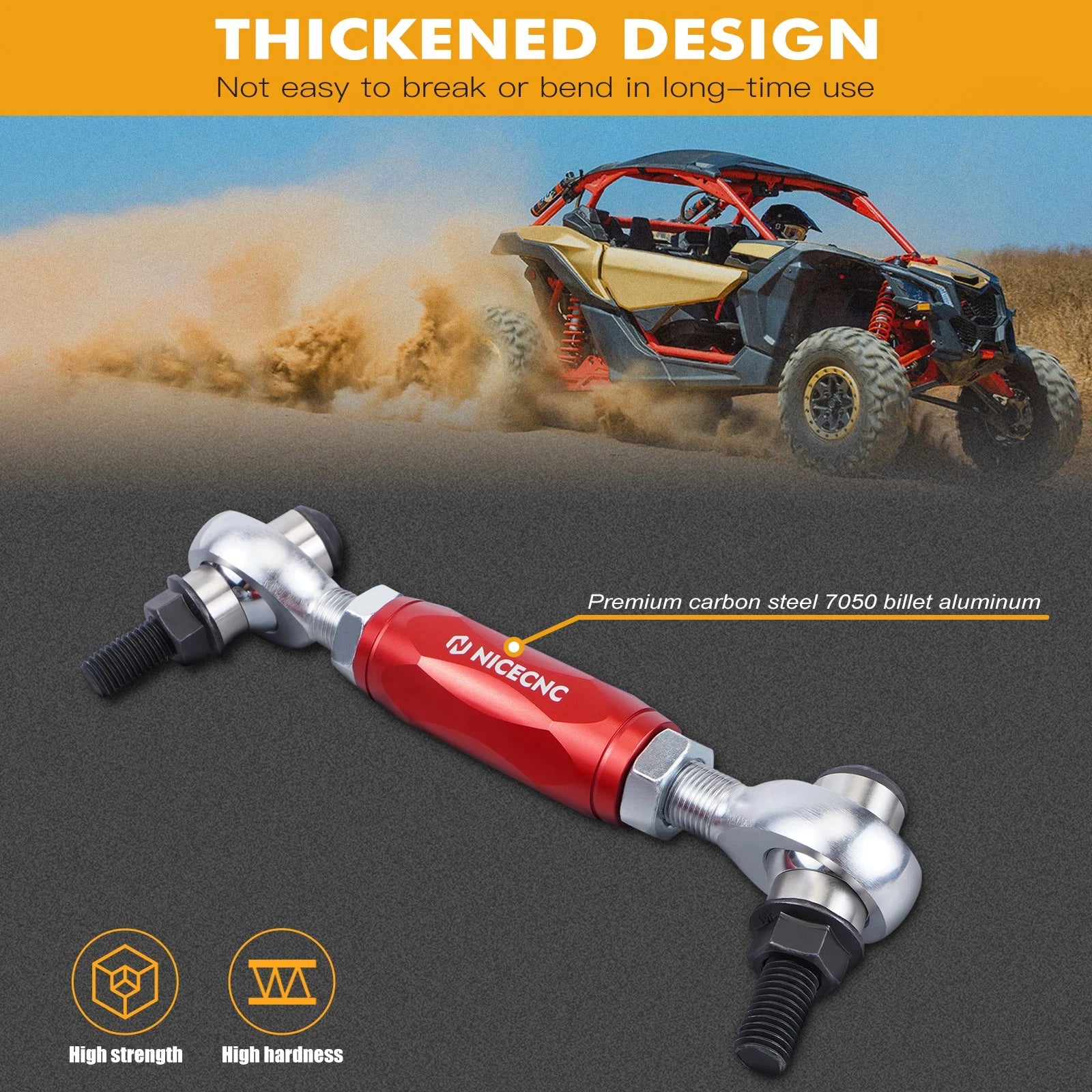 Rear Sway Bar End Stabilizer Links Kit for Can-Am Maverick X3 R RR Max (2017–2023)