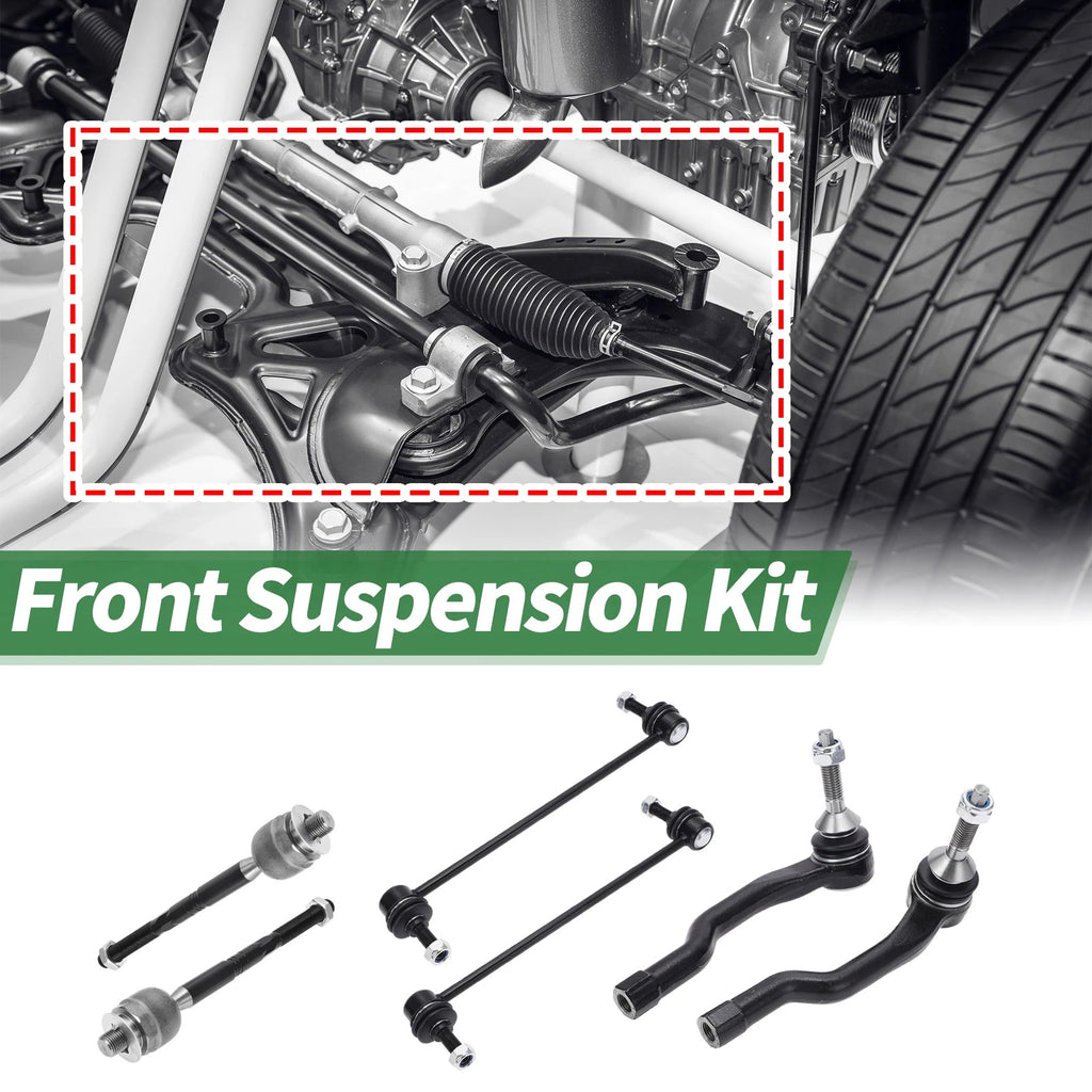 6pcs Front Suspension Kit Tie Rod End Sway Bar Link for Lincoln MKX (2016–2018)