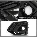 Set of 2 Front Bumper Fog Light Covers for Audi Q5 (2021–2023)