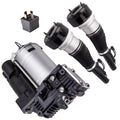 2 Front Air Suspension Struts + Compressor Pump Kit for Mercedes W221 (2007–2013)