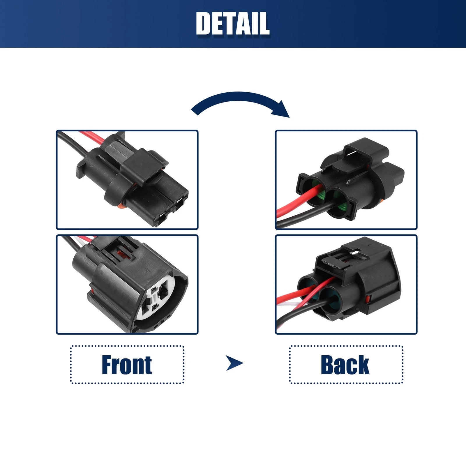 Set of 1 Cooling Fan Control Relay Plug Wire Harness for Ford Crown (902-209)