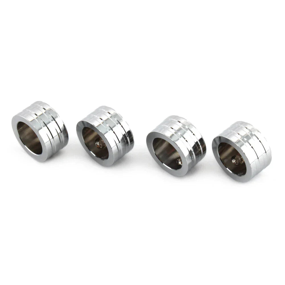 4 x Chrome Machined Head Bolt Cover Caps for Triumph T120 Thruxton (2016-2023)