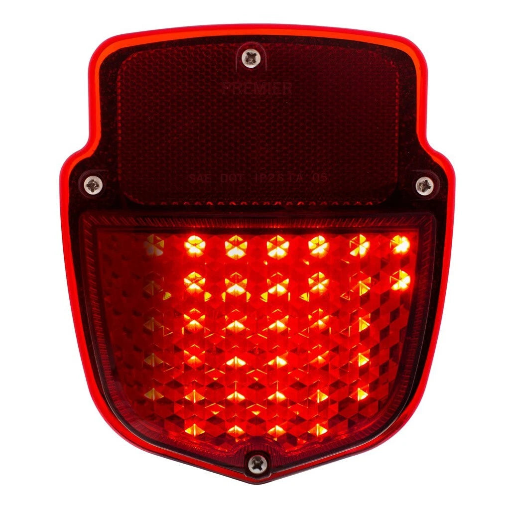 LED Sequential Tail Lights Pair for 1953-1956 Ford Truck with Stainless Housing