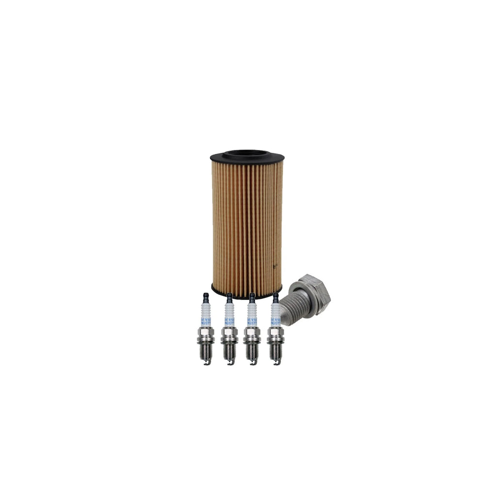 Wix Engine Oil Filter & Denso 4 Platinum Spark Plugs for Audi A4 Quattro