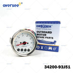 White Multifunction Tachometer for Suzuki DF40 DF140 (2000–2023)