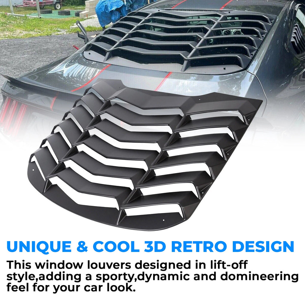 Rear Window Louver Cover Sun Shade for Ford Mustang (2015–2023)