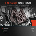 Alternator for Ford F650 Super Duty (2000–2023) 200A 12V CW