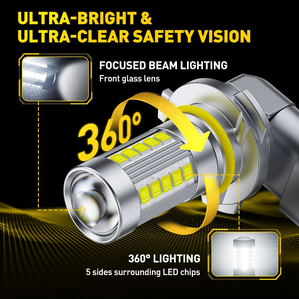 Set of 2 LED Fog Driving Light Bulbs