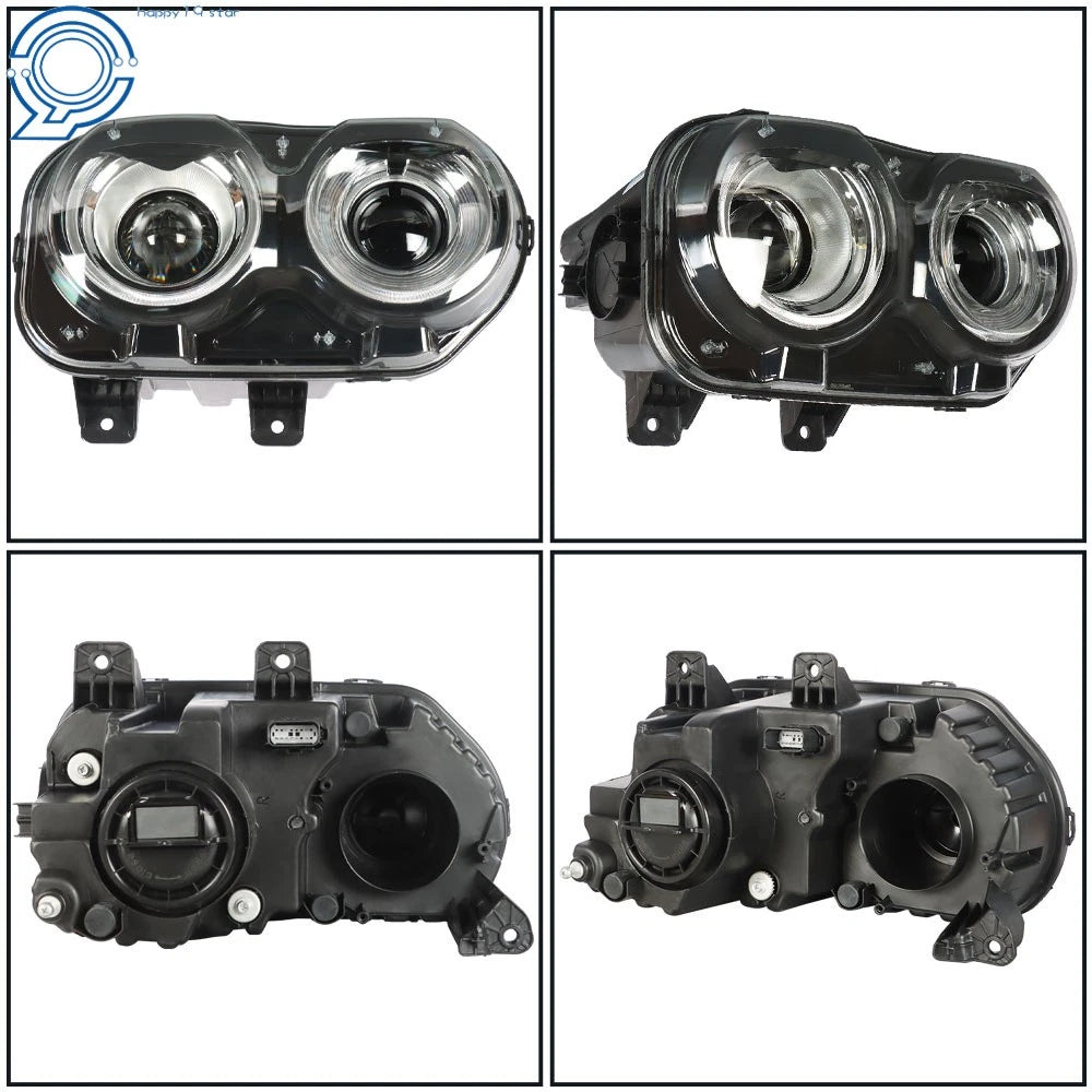 Projector Headlight for Dodge Challenger (2015-2018) Black Housing