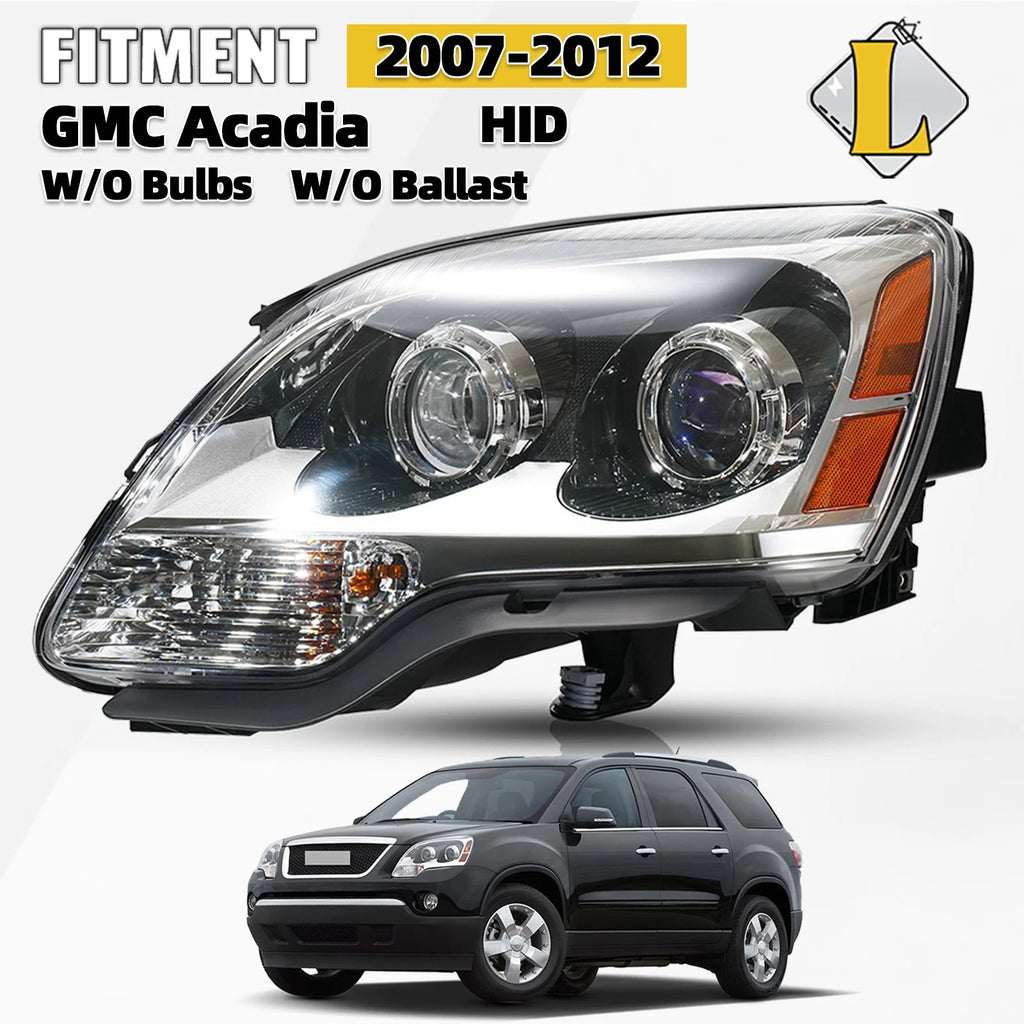 HID/Xenon Headlight for GMC Acadia (2007–2012) Left Driver