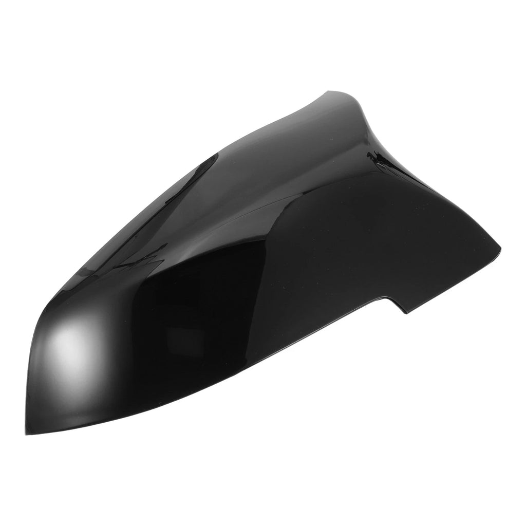 Pair Rear View Mirror Cover Shell Trim for BMW 528i (2011–2016) Bright Black