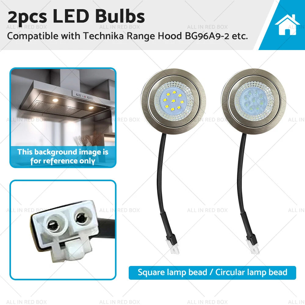 2X LED Lamp Bulbs for Technika Rangehood (31300006)