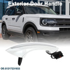 Rear Left Exterior Door Handle for BMW F07 F10 (2009–2017) No. 51217231933 White Silver Tone