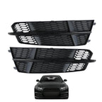 Set of 2 Front Bumper Lower Grilles for Audi A6 S6 (2016–2018) Black Bezel