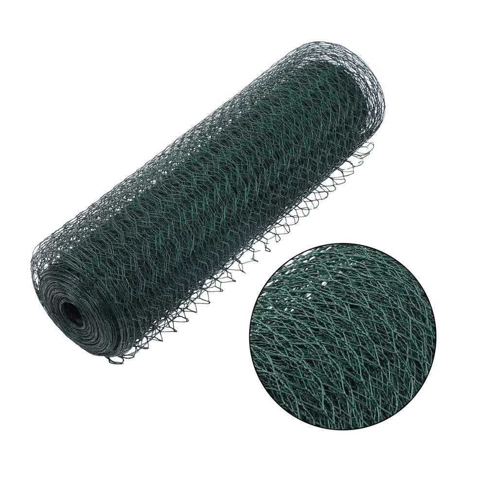 24In Green Chicken Wire Fencing for Poultry Netting (PVC Coated)
