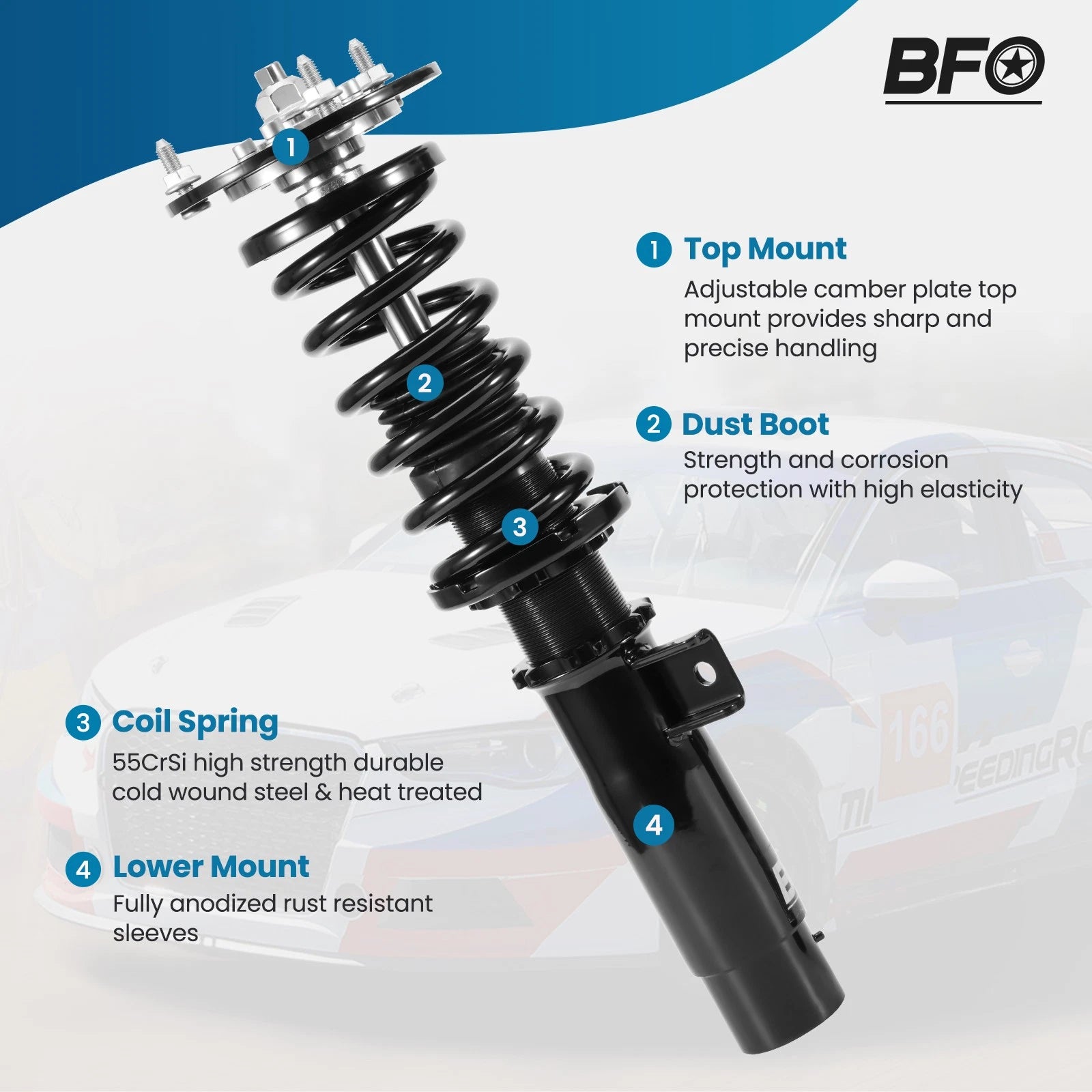 Coilovers for BMW 3-Series E92 E93 (2007-2013) Adjustable Height RWD
