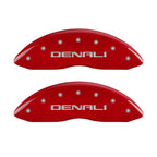 Front and Rear Red Denali Caliper Covers for 2015–2020 GMC Yukon XL Denali