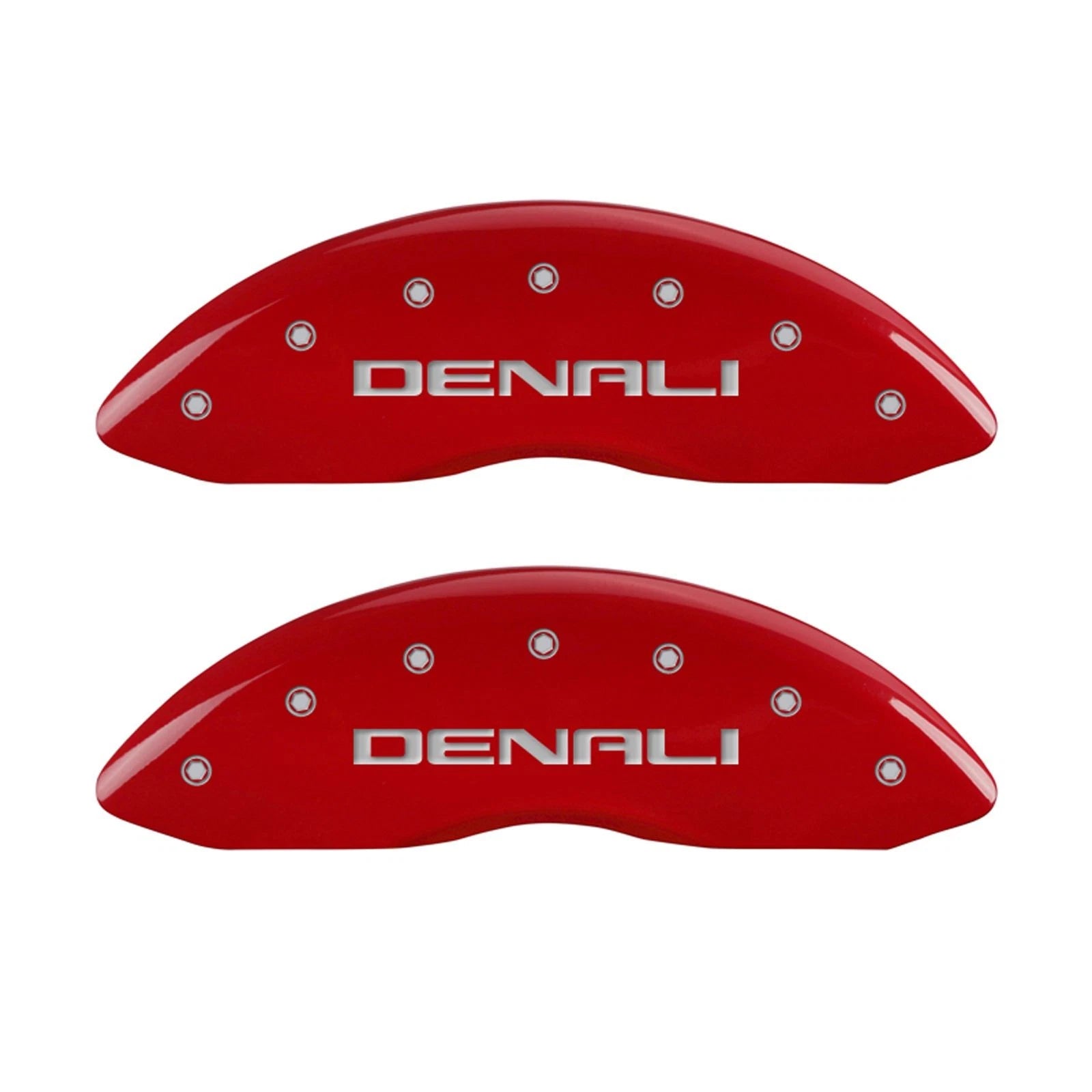 Front and Rear Red Denali Caliper Covers for 2015–2020 GMC Yukon XL Denali