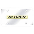 Gold Name on Chrome License Plate - Officially Licensed for Chevrolet Blazer