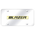 Gold Name on Chrome License Plate - Officially Licensed for Chevrolet Blazer
