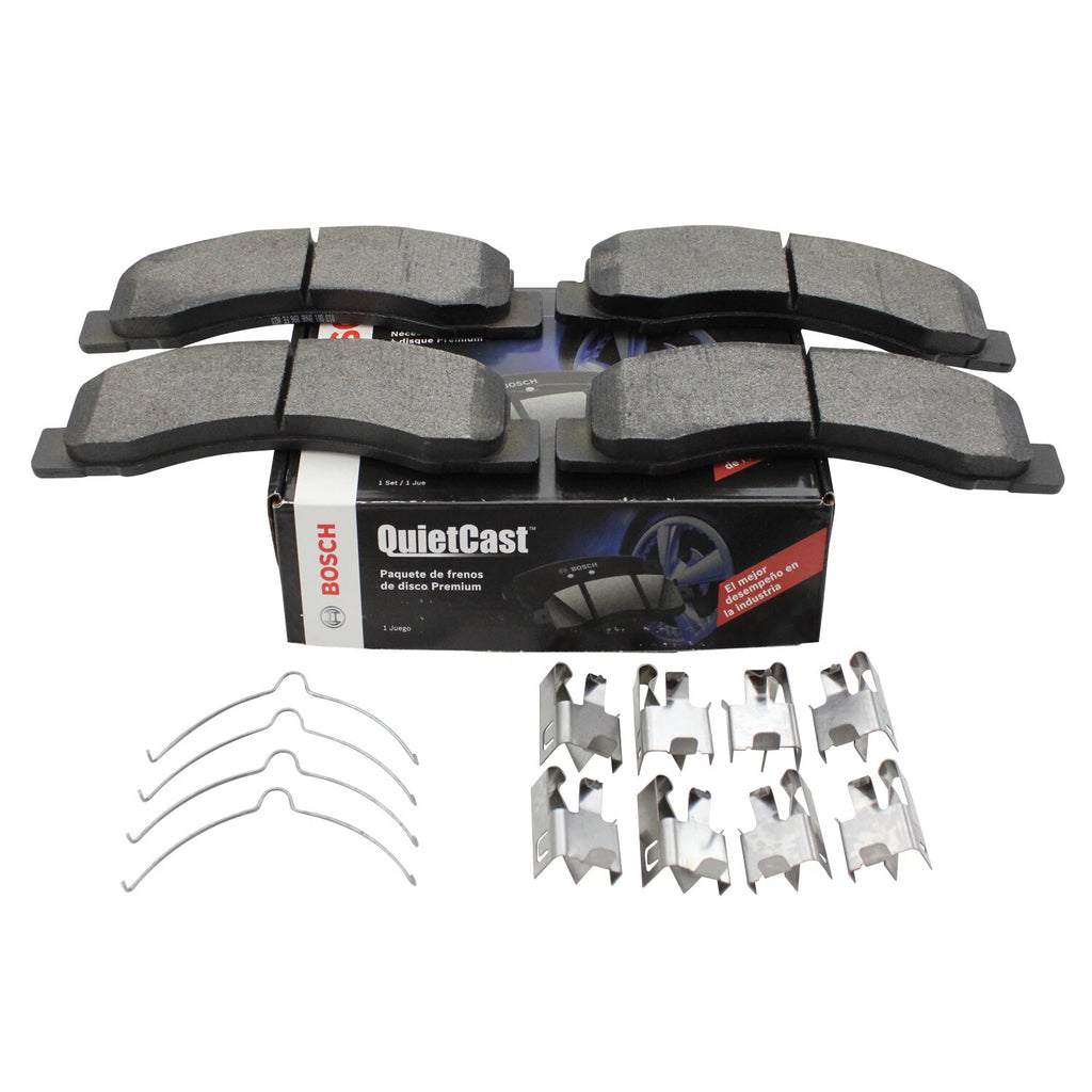 Set of 4 Bosch QuietCast Front Semi-Metallic Brake Pads for Excursion F-250 (2000–2005)