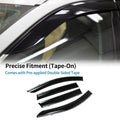 Set of 4 Window Deflectors for Honda CR-V (2017) - Black Vent Visors