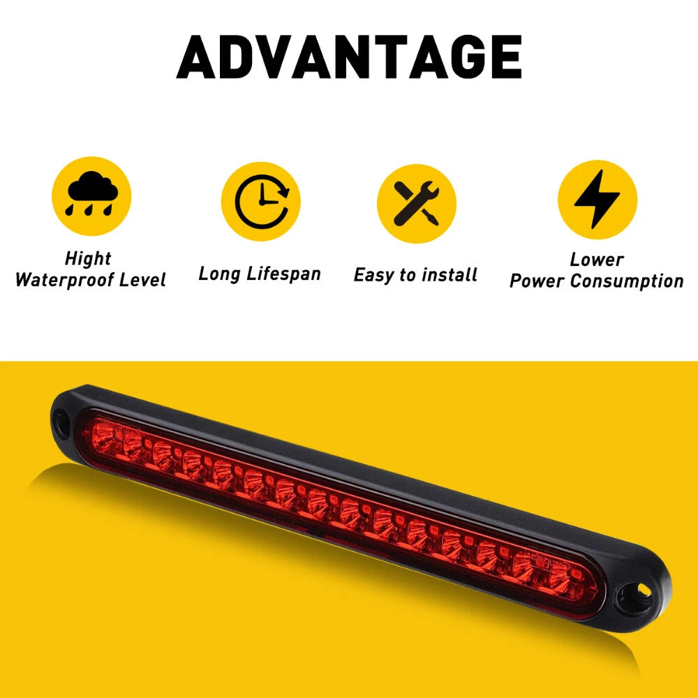 2X 15LED Sealed Truck Trailer 3rd Brake Stop Tail Light Bar for Make Model (YYYY–YYYY)