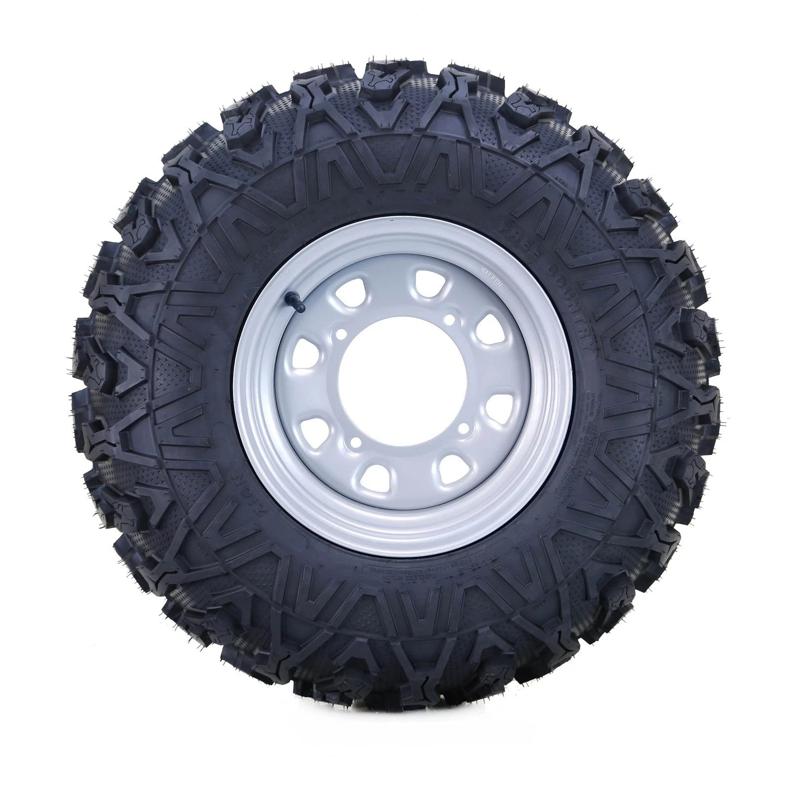 Set of 2 ATV Tires & Wheels 26X9R12 8Ply 4-156 PCD 4+3 Silver