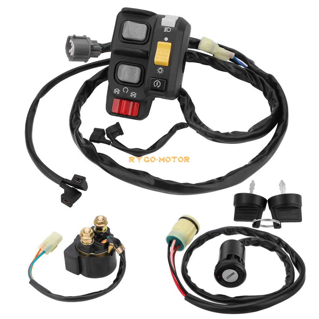 Handlebar Switch & Starter Relay Key Switch Kit for Honda TRX350 Rancher (2006)