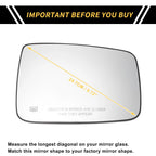 Heated Right Mirror Glass for Dodge Ram 1500 2500 (No. 68079362AA)