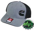 Cummins Trucker Hat for Various Trucks (Flex Fit, Light Denim, Gray/Black)