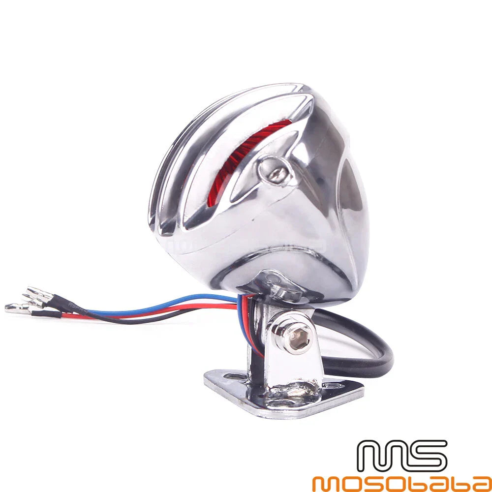 Finned Grill Tail Light for Harley, Honda, Yamaha, Suzuki, Kawasaki