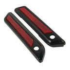 Set of 2 Black/Chrome Saddlebag Latch Covers for Harley Touring (2014–2023)