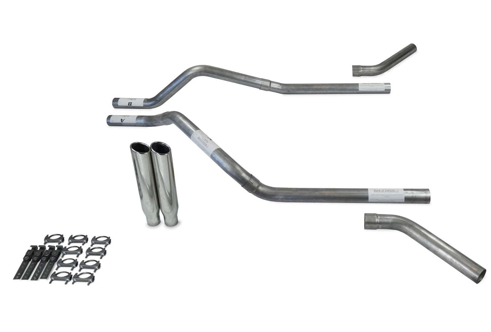 Dual Exhaust Kit for GMC Jimmy (1995–1999) - 2.5" Corner Exit Tips