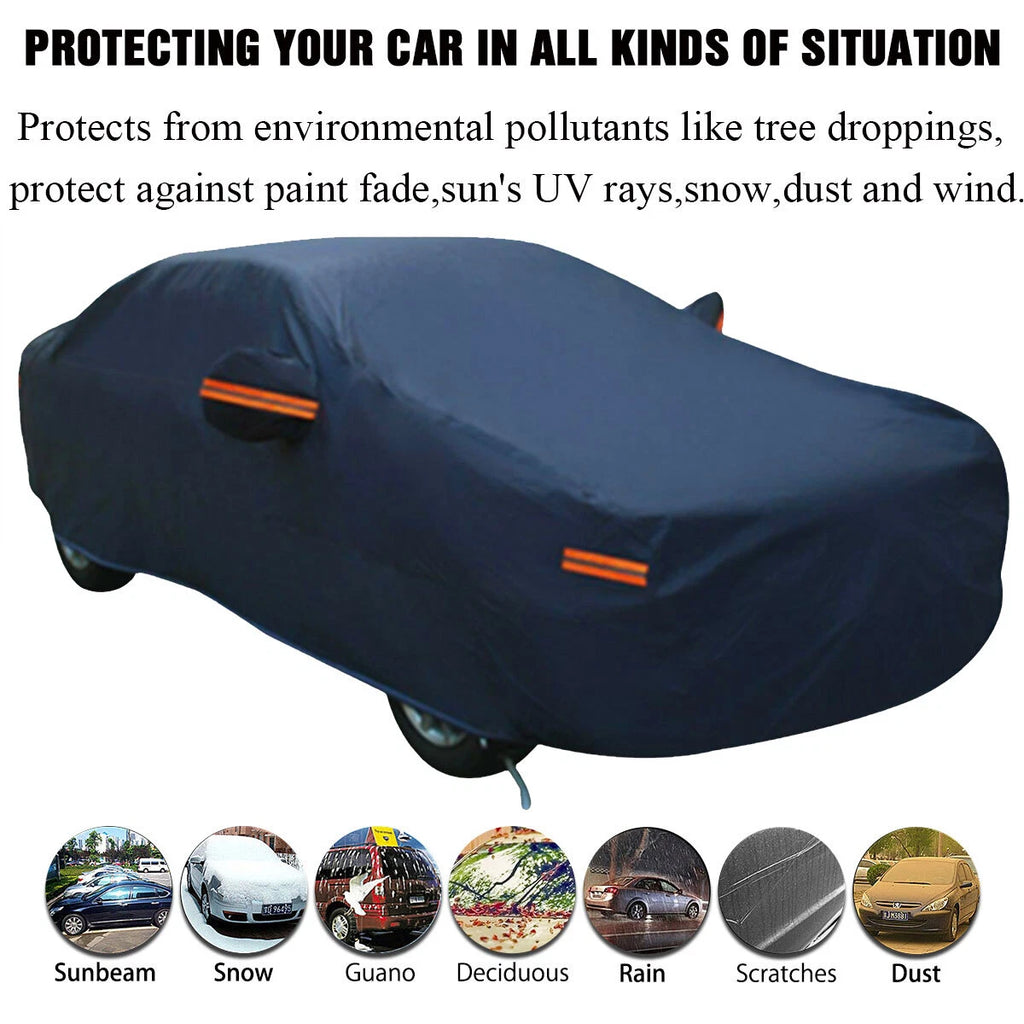 Breathable Full Car Cover for All Vehicles (Waterproof, All Weather)