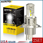 2X H4 9003 LED Headlight Bulb for Motorcycle (6000K)