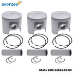 3 Sets Piston & Ring Kit for Yamaha Wave-Venture Wave-Raider 1100 (1996–1999)