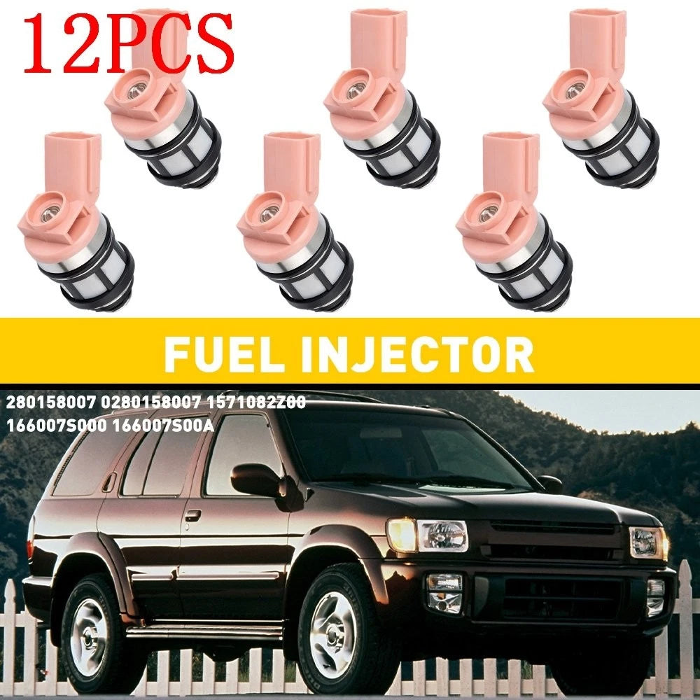 Set of 12 Fuel Injectors for Nissan Xterra Frontier Pathfinder (1996–2004)