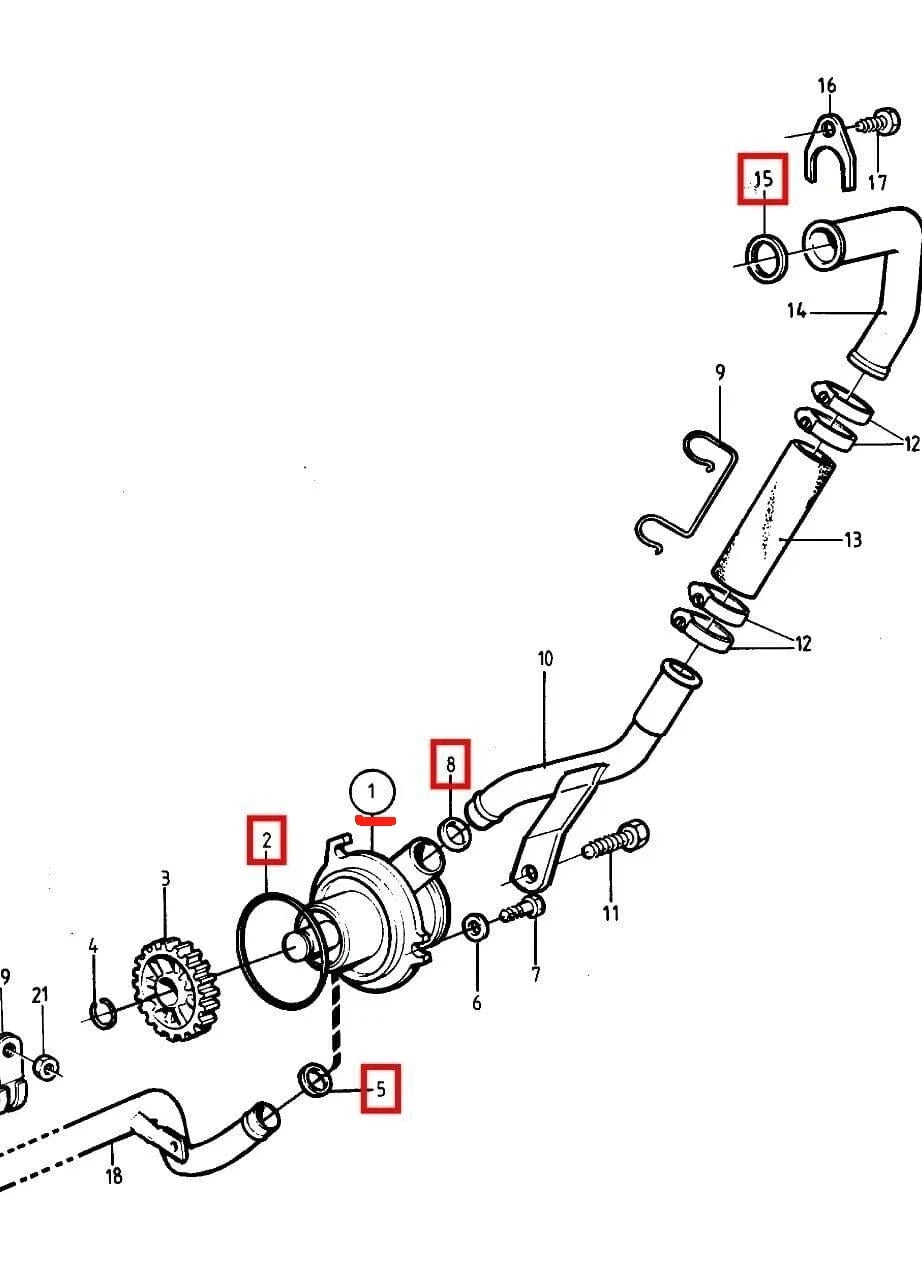 Replacement Sea Water Pump for Volvo Penta (2001–2003) 840557, 10-24707-01