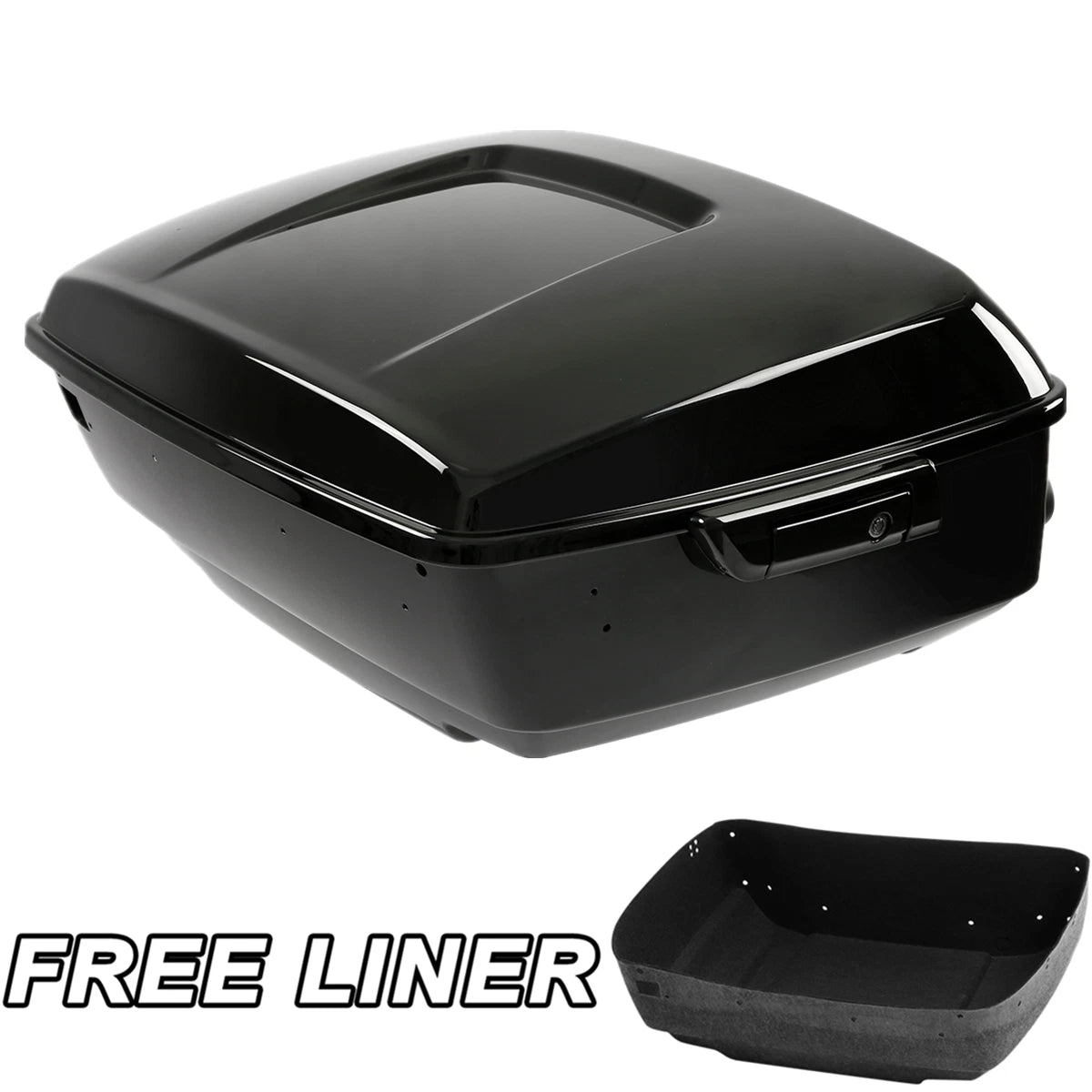 Black King Trunk for Harley Touring Electra Street Road Glide (2014–Up)