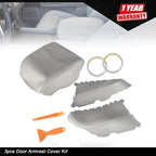 Front Door Armrest Cover for Honda Pilot (2009–2015) Gray Leather
