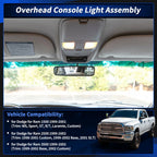 Dome Light Overhead Console Assembly for Dodge Ram 2500 3500 (1999–2002) Beige