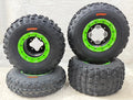 Set of 4 DWT G3 Black Green Beadlock Wheels & XC Sunf A035 Tires for YFZ450 Banshee (2004–2023)